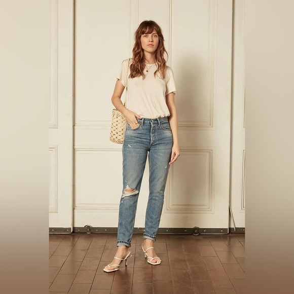 Free People Boyish Jeans The Billy High Rise Skinny In Great Dictator 27 - Picture 5 of 8